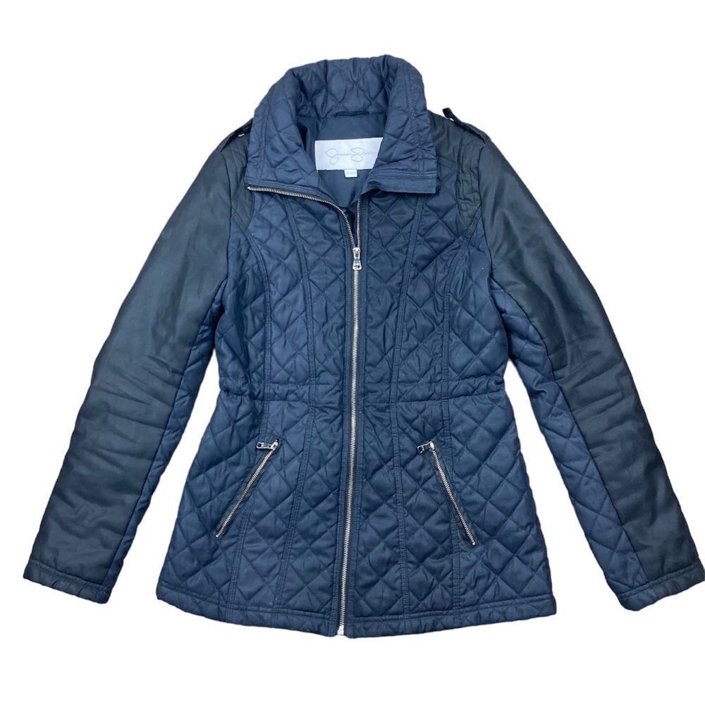Jessica Simpson quilted pea coat